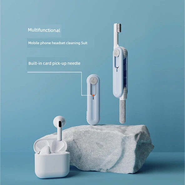 Bluetooth Kulaklık Temizleme Kiti - Gök Mavisi - 4
