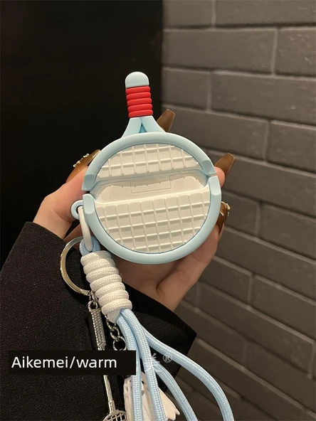 Huawei Freebuds SE2 için Sarı Tenis Raketi Kolye Uçlu Silikon Koruyucu Kılıf - 9