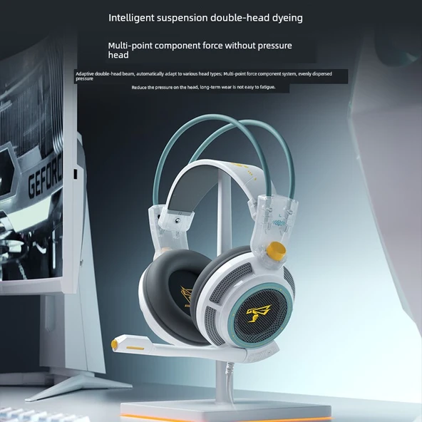 Gaming Kulaklık - USB 7.1 Titreşimli - Beyaz - 5