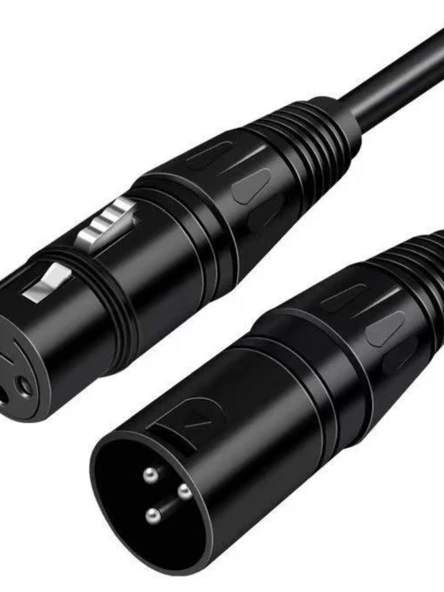 XLR Mikrofon Kablosu Çift Bağlantılı Ses Kablosu - 1.5 Metre - 5