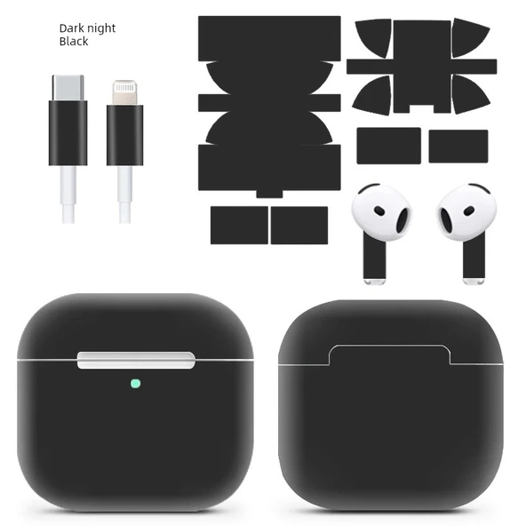 AirPods Pro 2 Uyumlu Koyu Gece Siyahı 3M Koruyucu Sticker