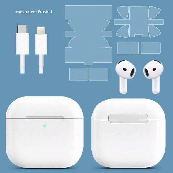 AirPods Pro 2 Uyumlu Şeffaf Mat 3M Koruyucu Sticker