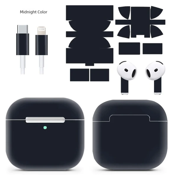 AirPods Pro 2 Uyumlu Gece Yarısı Rengi 3M Koruyucu Sticker