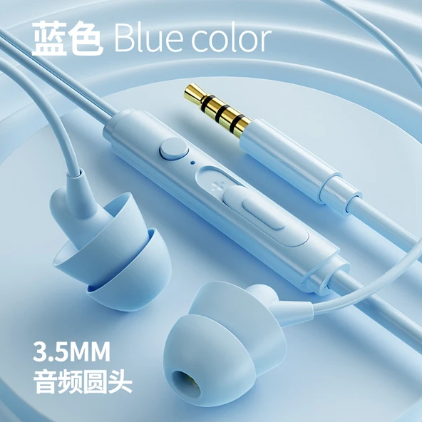 ASMR Uyku Kulaklığı - Kablolu - Mavi 3.5mm