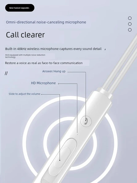 Beyaz Type-C Düz Ağızlı Dijital Ses Bilgisayar Kulaklığı - 4
