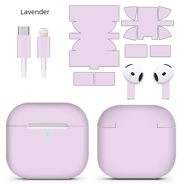 AirPods Pro 2 Uyumlu Lavanta Renkli 3M Koruyucu Sticker