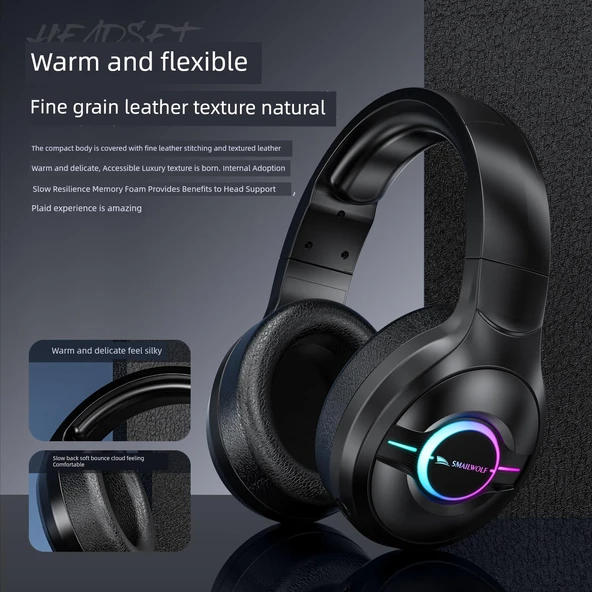 Üç Modlu Bluetooth Kablosuz E-Spor Oyuncu Kulaklığı - Siyah - 3