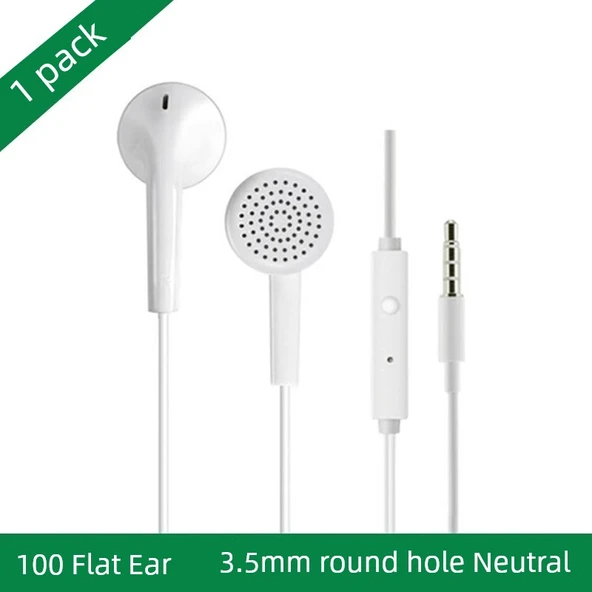 3.5mm Evrensel Kulak İçi Kulaklık - 100 Düz Kulaklık Basit Set