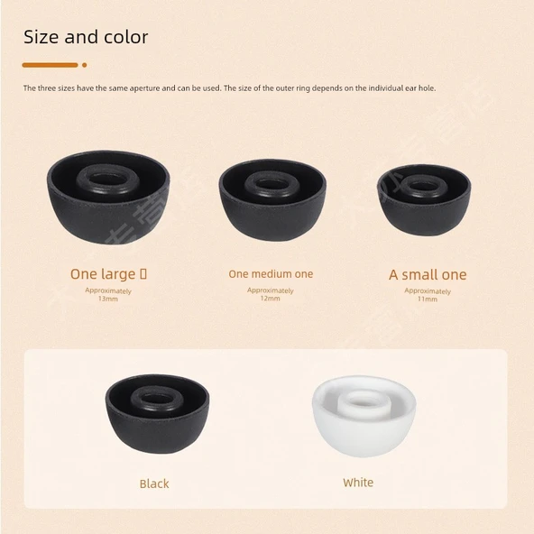 Redmi Buds 6 Serisi Beyaz Büyük Boy Silikon Kulaklık Ucu - 3 Çift - 3
