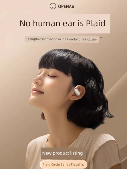 Kemik İletimli Bluetooth 5.0 Kablosuz Spor Kulaklık - Üst Model Siyah (Dolby Surround, AI Beam, 70 Saat) - 3