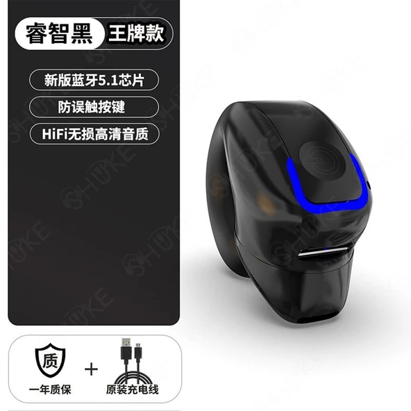 Kemik İletimli Bluetooth Kulaklık - Siyah - Temel Sürüm