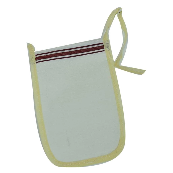 Doğal İpek Kese Sırt ve Vücut Masaj Banyo Kesesi Beyaz 16CMX25CM - 2