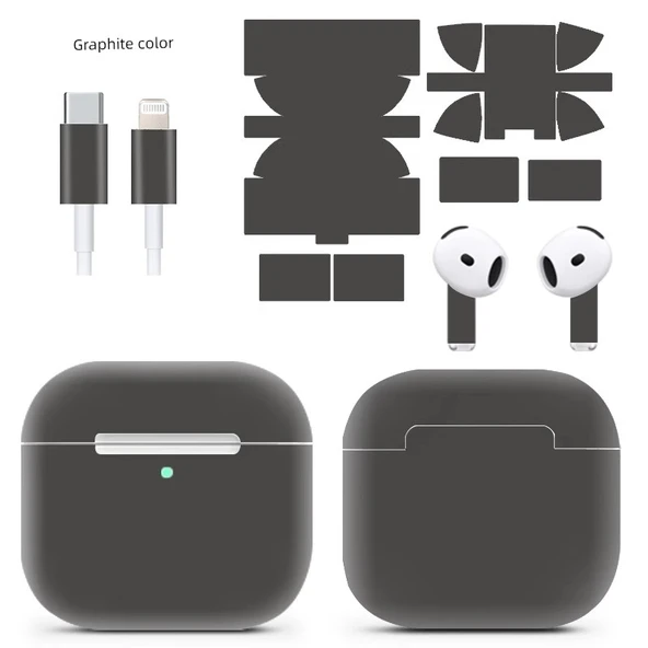 AirPods Pro 2 Uyumlu Grafit Rengi 3M Koruyucu Sticker