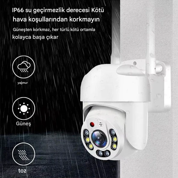 O-Kam 3011 Dual Lens Wifi Akıllı Kamera , Yapay Zeka, Gece Görüş, Karşılıklı Konuşma (Tek Kamera) - 3
