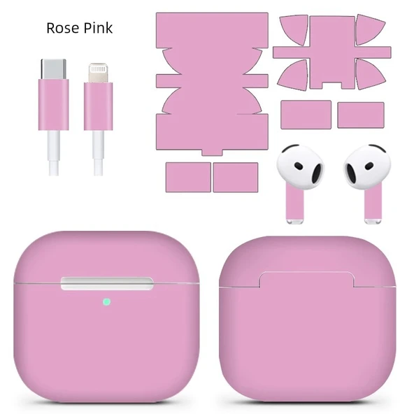 AirPods Pro 2 Uyumlu Gül Pembesi 3M Koruyucu Sticker