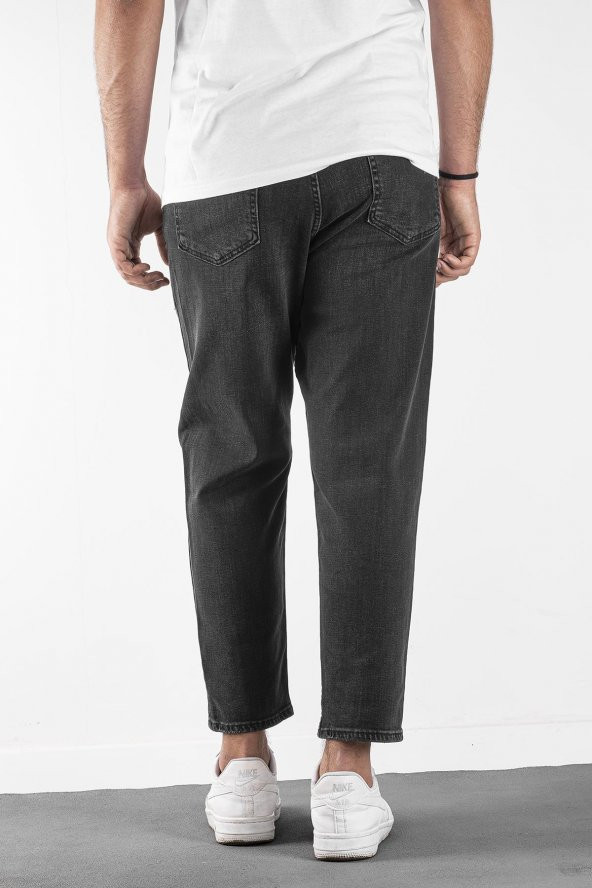Erkek Kısa Paça Bol Kesim Boyfriend Jean Pantolon 6462 - 5
