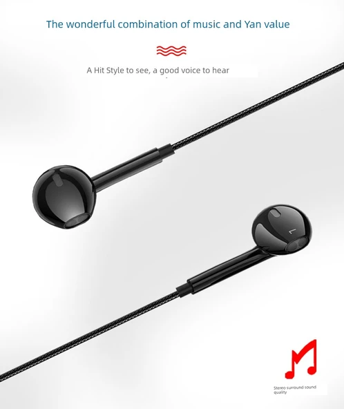 Mikrofonsuz Müzik Kulaklığı - Cool Beyaz - 1.5 Metre Tek Fişli - 7