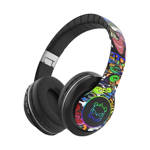 Bluetooth Kulaklık - Kablosuz Stereo - Graffiti Tasarım - Fighter - 6