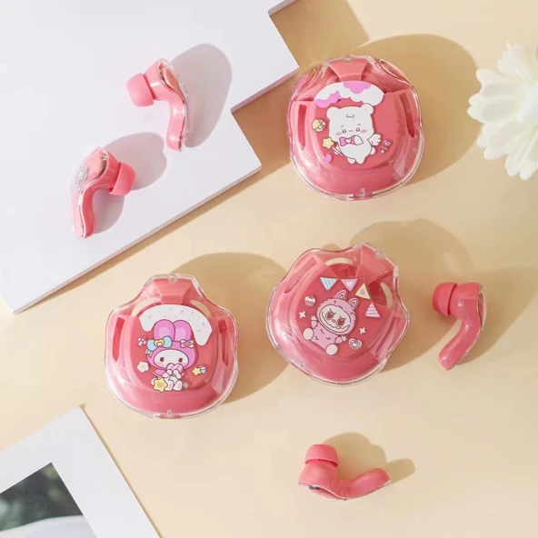 Sanrio Karakterli Kablosuz Bluetooth Gürültü Önleyici Kulak İçi Kulaklık - Mor Culomi - 9