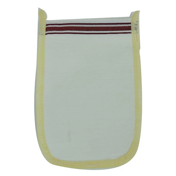 Doğal İpek Kese Sırt ve Vücut Masaj Banyo Kesesi Beyaz 16CMX25CM - 3