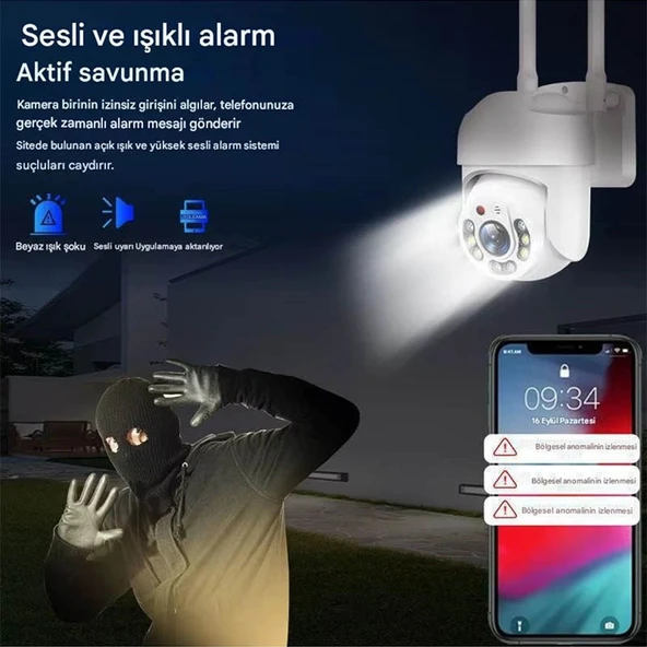 O-Kam 3011 Dual Lens Wifi Akıllı Kamera , Yapay Zeka, Gece Görüş, Karşılıklı Konuşma (Tek Kamera) - 4