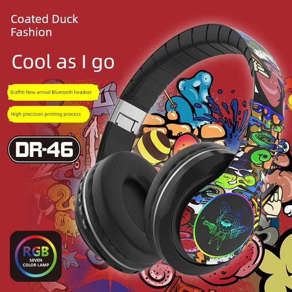 Bluetooth Kulaklık - Kablosuz Stereo - Graffiti Tasarım - Fighter - 2