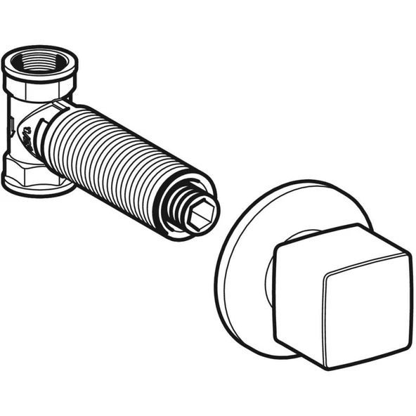 Geberit Ankastre Stop Valf Seti Kare - 2