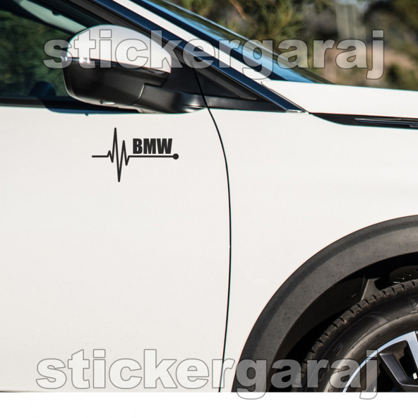 bmw yan kapı 2 adet sticker - Araba motosiklet kask buzdolabı cam otomobil atv laptop tablet duvar stickerı