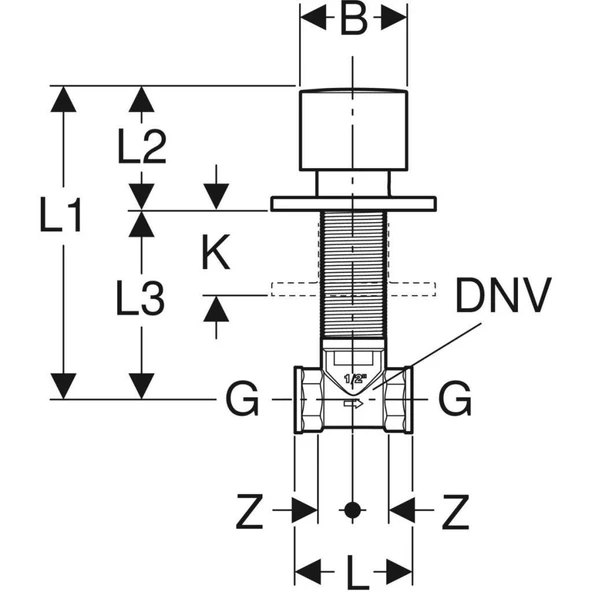 Geberit Ankastre Stop Valf Seti Kare - 3