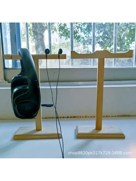 Ahşap Kulaklık Standı - Kare Tabanlı - 5