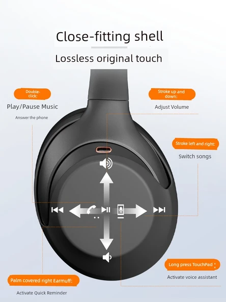 Sony WH-1000XM5 Kulaklık Koruyucu Aksesuar - Derin Mavi Kabuk Kılıfı - 3