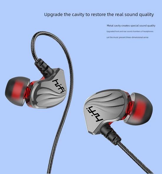 MJS Kırmızı 3.5mm Yuvarlak Girişli Kablolu Kulak İçi Kulaklık - 11