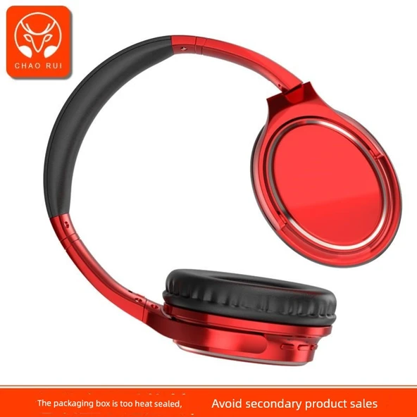 Gürültü Önleyici Bluetooth Retro Kulaklık - Kırmızı