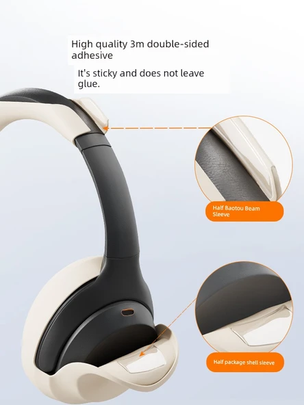 Sony WH-1000XM5 Kulaklık Koruyucu Aksesuar - Derin Mavi Kabuk Kılıfı - 6