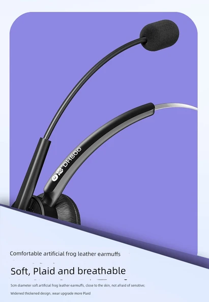 Çift Kulak USB Ayarlanabilir Mikrofonlu Kulaklık - 8