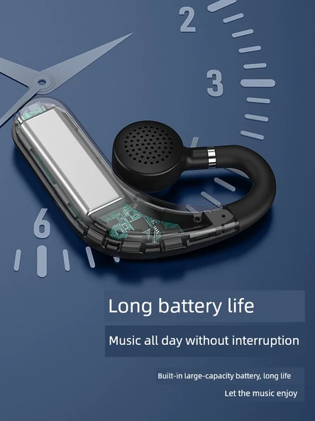 Kemik İletimli Bluetooth Kulaklık - Beyaz - Panoramik Ses - 4