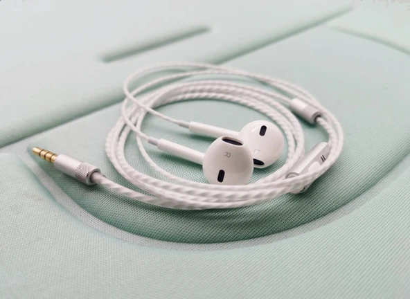 Hi-Fi Kablolu Kulaklık - Apple Girişli Beyaz Kablo - 8