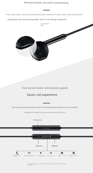 Huawei CM33 Type-C Kablolu Kulaklık - Siyah - Resim 11