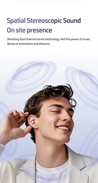 Kulak Klipsli Bluetooth 5.4 Kulaklık - M108 - Siyah Supreme Versiyon - 9