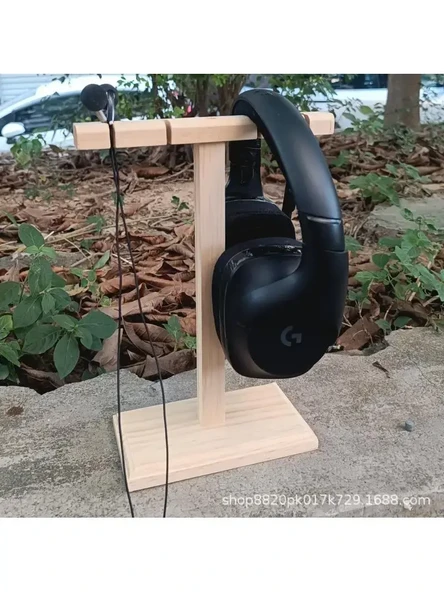 Ahşap Kulaklık Standı - Kare Tabanlı - 3
