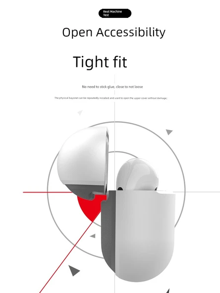 Apple AirPods Pro 2. Nesil için Silikon Koruyucu Kılıf - Turuncu - 4