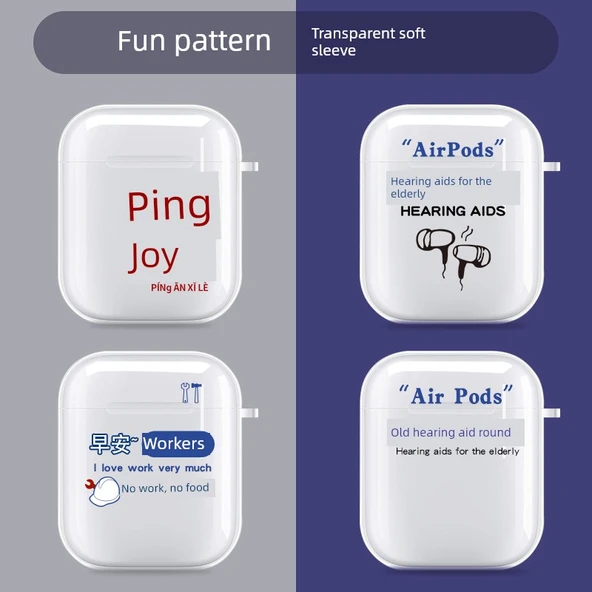 AirPods 1/2 Nesil Şeffaf TPU Kılıf - Para Önemli - 5