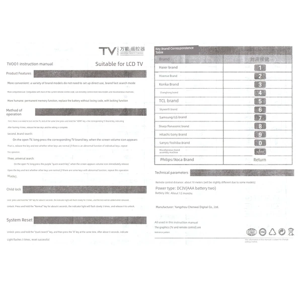 Evrensel LCD TV Uzaktan Kumandası - Panda - 2