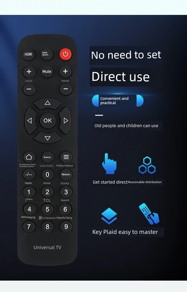 Evrensel LCD TV Uzaktan Kumanda - Akıllı TV Uyumlu - 7