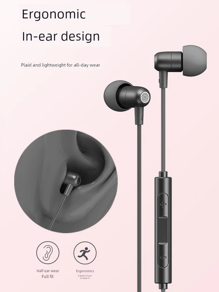 iPhone 15/16 Uyumlu Kablolu Kulaklık - Arayüzü Net - 5