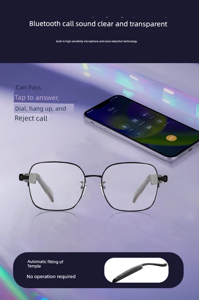 Akıllı Bluetooth Gözlük - MZ08 Siyah - Güneş Gözlüğü - 8