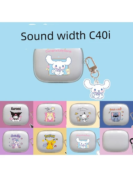 Soundcore C40i Şeffaf Kılıf - Kulomi + Kolye - 2