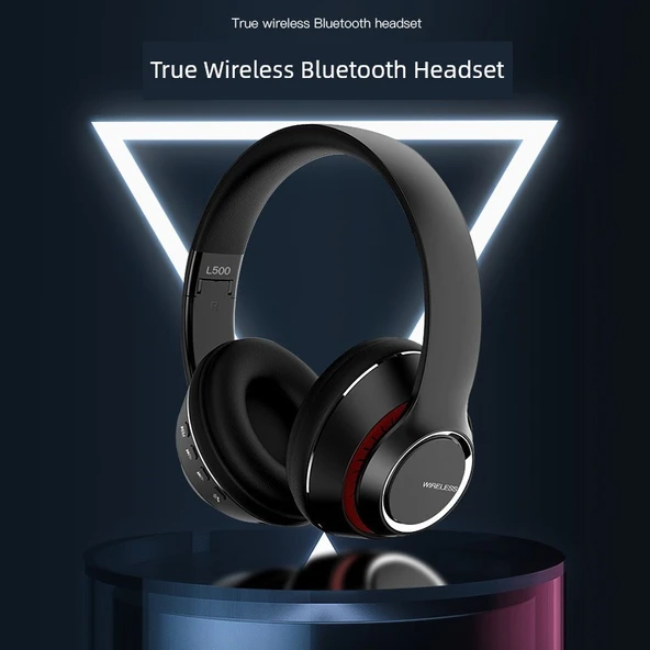 Kablosuz Bluetooth Kulaklık - Kız Pembesi - 2