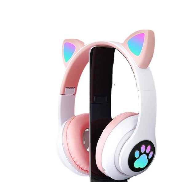 Kedi Kulaklı Bluetooth 5.0 Kablosuz Kulaklık STN28 - Orkide Moru - 5