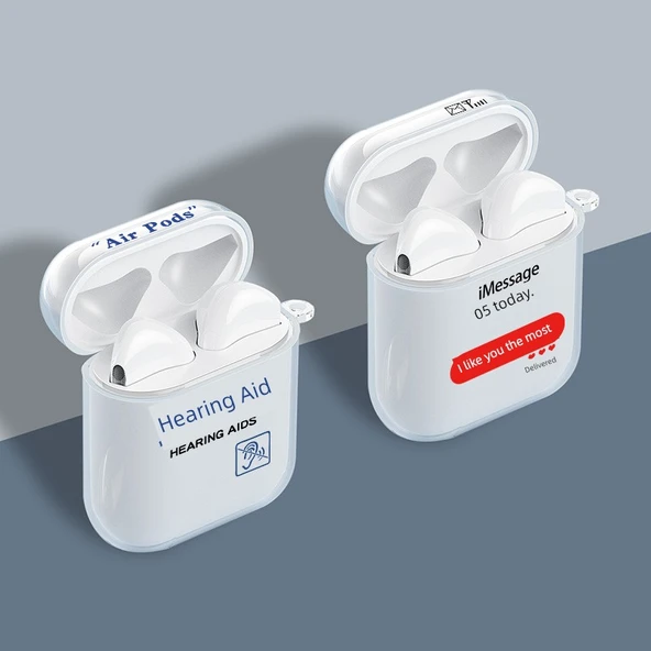 AirPods 1/2 Nesil Şeffaf TPU Kılıf - Para Önemli - 6